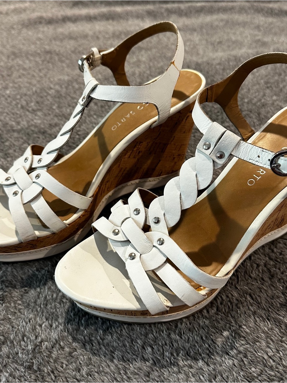 Franco Sarto cork platform sandals